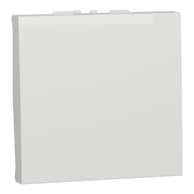 Unica - bouton-poussoir NO/NF - 10A - connexion rapide - 2 modules - Blanc - m�canisme seul