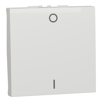 Unica - interrupteur bipolaire - 16A - 250vca - bornier � vis - 2 modules - Blanc - m�canisme seul
