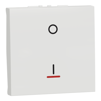 Unica - interrupteur bipolaire lumineux (indication) - bornier � vis - 2 modules - Blanc - m�canisme seul