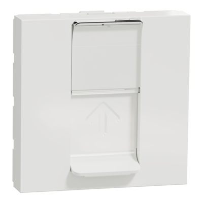 Unica - prise de communication RJ45 simple - cat. 6 FTP - 2 modules - Blanc - m�canisme seul