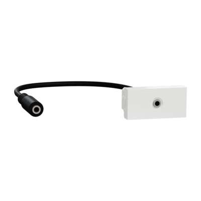 Unica - prise mini jack 3,5 mm pr�connectoris�e - 1 module - Blanc - m�canisme seul