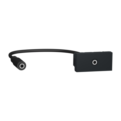 Unica - prise mini jack 3,5 mm pr�connectoris�e - 1 module - Anthracite - m�canisme seul