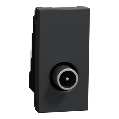 Unica - prise t�l�vision - TV m�le - individuel - 1 module - Anthracite - m�canisme seul