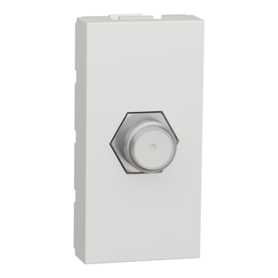 Unica - prise t�l�vision - TV type F - 1 module - Blanc - m�canisme seul