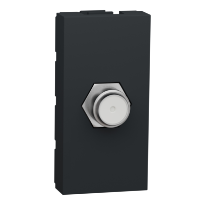 Unica - prise t�l�vision - TV type F - 1 module - Anthracite - m�canisme seul