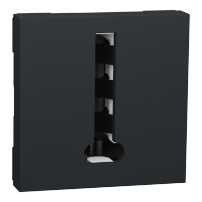 Unica - conjoncteur t�l�phone en T - 8 contacts - Anthracite - m�canisme seul