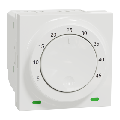 Unica - thermostat pour plancher chauffant - 10A - +5 � +45�C - livr� avec capteur de temp�rature (4m) - Blanc - m�canisme seul