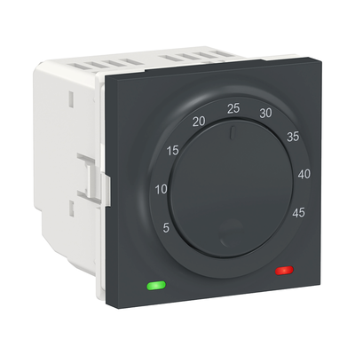 Unica - thermostat pour plancher chauffant - 10A - +5 � +45�C - livr� avec capteur de temp�rature (4m) - Anthracite - m�canisme seul