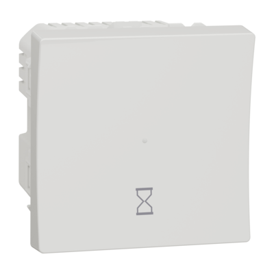 Unica - minuterie - temporisation de 5min � 8h - 10A - connexion 3 fils (neutre requis) - Blanc - m�canisme seul