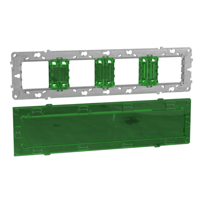 Unica - support de fixation 10 modules / 4 postes avec protection de chantier - zamac