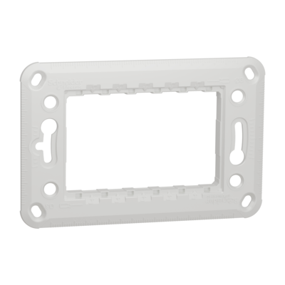 Unica - support de fixation 3 modules - plastique