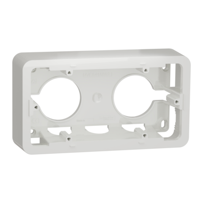 Unica - bo�te en saillie - Blanc - 2 postes