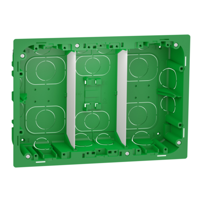 Unica - bo�te de concentration encastr�e - 3 colonnes de 4 modules - � compl�ter avec support de fixation et plaque de fintion