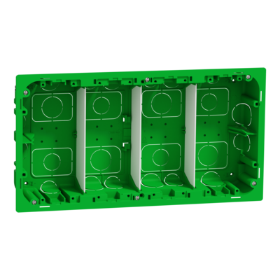 Unica - bo�te de concentration encastr�e - 4 colonnes de 4 modules - � compl�ter avec support de fixation et plaque de fintion