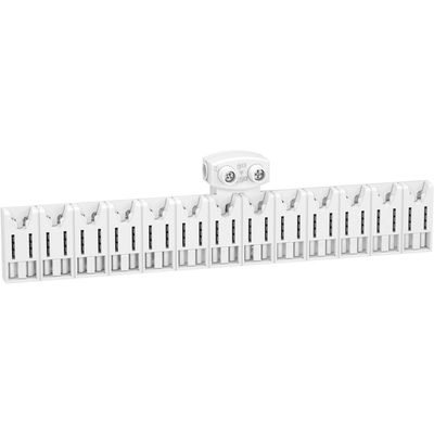 Resi9 XE - r�partiteur avec connecteur - 1P+N - 13 modules de 18 mm - Ie 63A 40�C - Ue 230 V CA Ph/N - CE - Pas de raccordement : 9mm - blanc RAL 9003