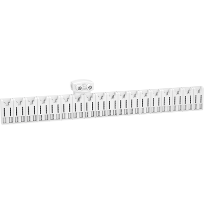 Resi9 XE - r�partiteur avec connecteur - 1P+N - 18 modules de 18 mm - Ie 63A 40�C - Ue 230 V CA Ph/N - CE - Pas de raccordement : 9mm - blanc RAL 9003