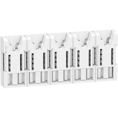 Resi9 XE - r�partiteur sans connecteur - 1P+N - 5 modules de 18 mm - Ie 63A 40�C - Ue 230 V CA Ph/N - CE - Pas de raccordement : 9mm - blanc RAL 9003