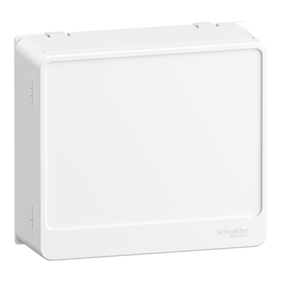 Resi9 - habillage + porte opaque - blanc RAL 9003 - pour panneau de contr�le et bloc de commande 13 modules - L 221mm - H 249.5 - P 100mm - Tenue au feu : 650�C