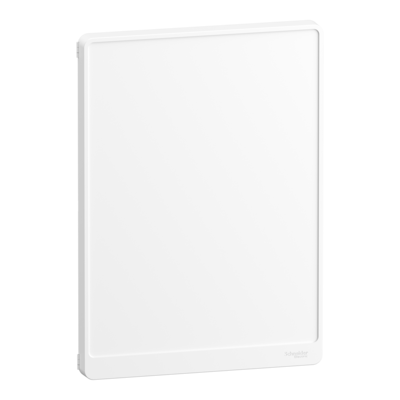 Resi9 - porte opaque - blanc RAL 9003 - 3 rang�es - de 36 pas de 9 mm - L 352.5 - H 495.5 - P 27mm - Tenue au feu : 750�C