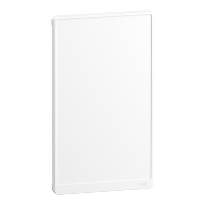 Resi9 - porte opaque - blanc RAL 9003 - 4 rang�es - de 36 pas de 9 mm - L 352.5 - H 620.5 - P 27mm - Tenue au feu : 750�C