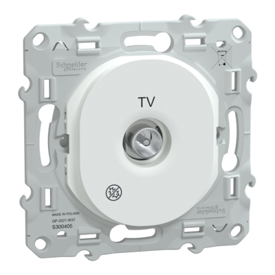 Ovalis - prise TV simple - Antibact�rien