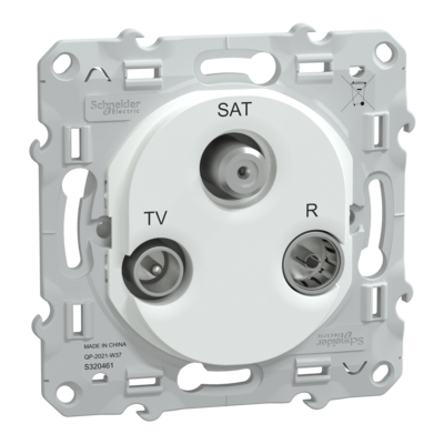 Ovalis - prise TV-R-SAT - Blanc