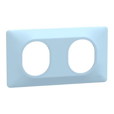 Ovalis - Plaque de finition - 2 postes