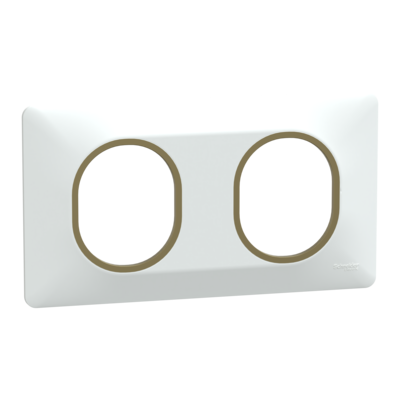 Ovalis - Plaque de finition - 2 postes