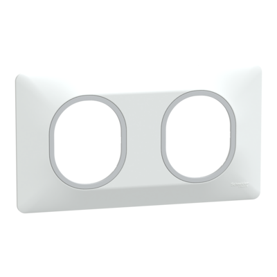 Ovalis - Plaque de finition - 2 postes