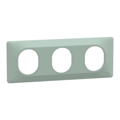 Ovalis - Plaque de finition - 3 postes