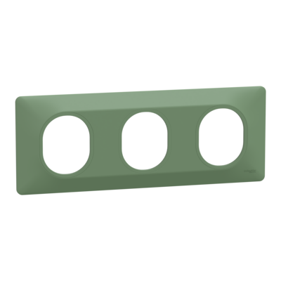 Ovalis - Plaque de finition - 3 postes
