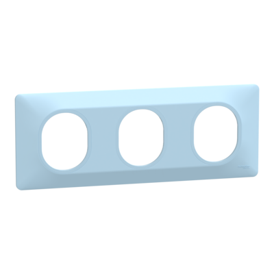 Ovalis - Plaque de finition - 3 postes
