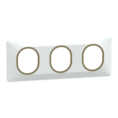 Ovalis - Plaque de finition - 3 postes