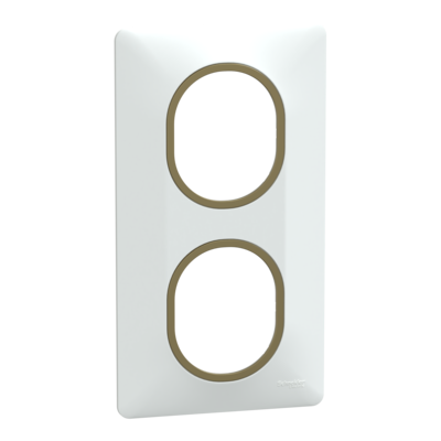 Ovalis - Plaque de finition - 2 postes