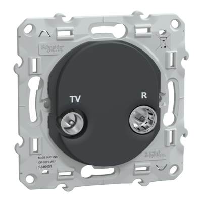 Ovalis - prise TV-R - Anthracite