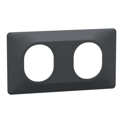 Ovalis - Plaque de finition - 2 postes