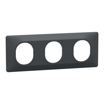 Ovalis - Plaque de finition - 3 postes