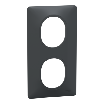 Ovalis - Plaque de finition - 2 postes