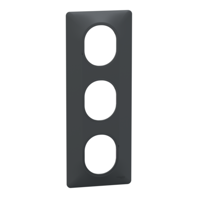 Ovalis - Plaque de finition - 3 postes