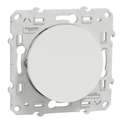 Odace - Va-et-vient - blanc (RAL 9003) - brillant - Fixation par vis - 3 bornes sans vis - 10 AX - 250 V CA 50 Hz - IK04 - IP21 D - couvercle de protection peinture - Certifi� NF