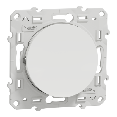 Odace - Permutateur - blanc (RAL 9003) - brillant - Fixation par vis - 4 bornes sans vis - 10 AX - 250 V CA 50 Hz - IK04 - IP21 D - couvercle de protection peinture - Certifi� NF