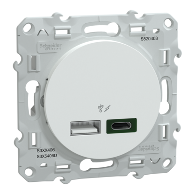 Odace - chargeur USB type A 7,5W + C