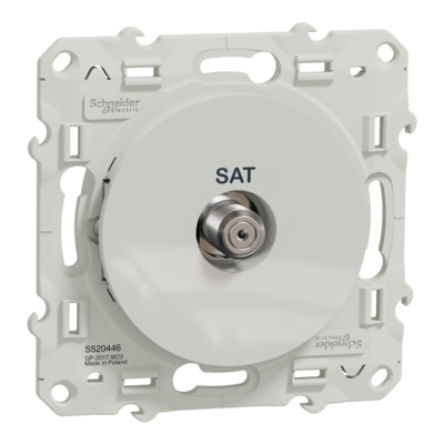 Odace - blindage simple SAT - encastr� - blanc RAL9003 brillant - SAT : F type - Fixation par vis - Livr� avec couvercle de protection peinture - IK04 - IP21 D - sans halog�ne - lot de 5