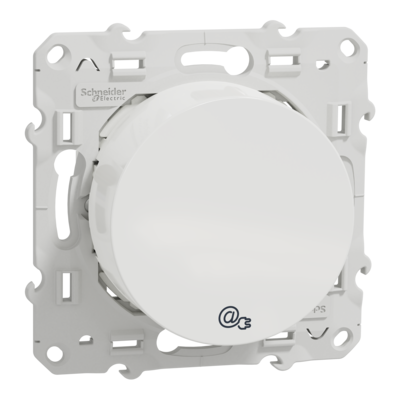 Odace - prise RJ45 CPL - blanc - compatibble standard HPAV - 200Mbp/s