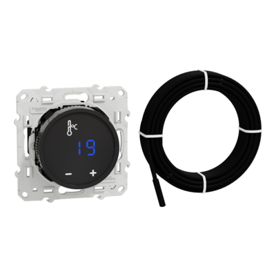 Odace thermostat fil pilote a ecran tactile noir
