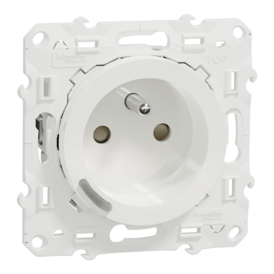 Wiser Odace - Prise 2P+T connect�e -