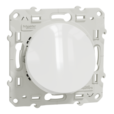 Odace - sortie de c�ble - blanc RAL 9003 brillant - Fixation par vis - Pour c�ble � 6 � 12 mm - 1 x 1.5�2.5 mm� - bornes � vis - 2 connecteurs - 16 A - lot de 5 - Livr� avec protection peinture - NF - IK04 - IP2xC - sans halog�ne