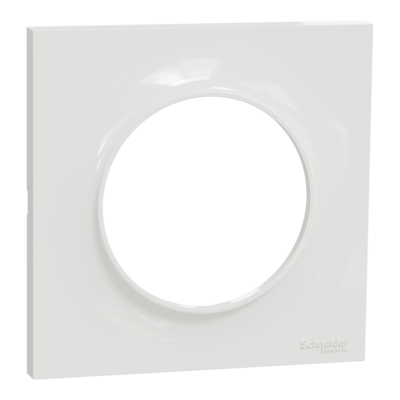 Odace - Styl - plaque - blanc (RAL 9003) - 1 poste - lot de 20 - Vente par quantit� indivisible de 1 - H 85mm - L 85mm - P 10mm - IK04 - IP21 D - sans halog�ne