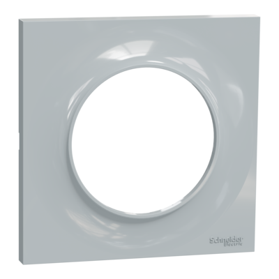 Odace - Styl - plaque - pierre (Pantone 429C) - 1 poste - qt� 10 - Vente par quantit� indivisible de 1 - H 85mm - L 85mm - P 10mm - IK04 - IP21 D - sans halog�ne