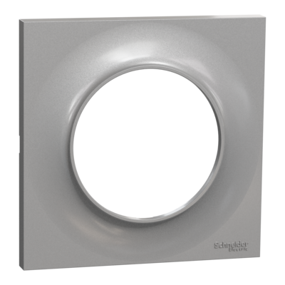 Odace - Styl - plaque - aluminium - 1 poste - qt� 10 - Vente par quantit� indivisible de 1 - H 85mm - L 85mm - P 10mm - IK04 - IP21 D - sans halog�ne